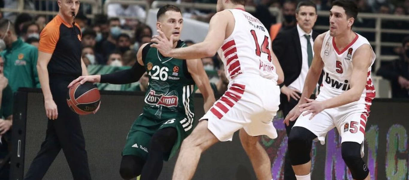 Euroleague: Ηττήθηκε ο Παναθηναϊκός στο κατάμεστο ΟΑΚΑ με 65-84 από τον Ολυμπιακό